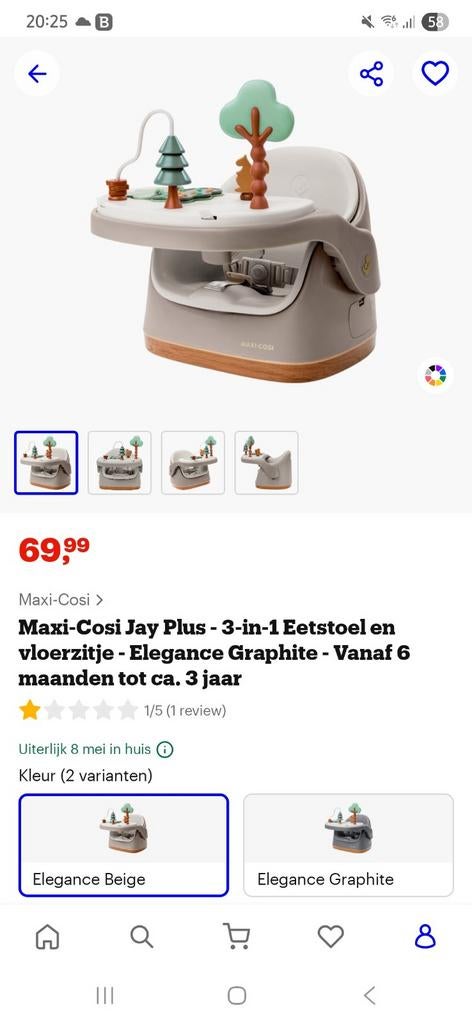 chaise de salle à manger/siège de sol, Enlèvement, Utilisé, Chaise évolutive, Ceinture(s)