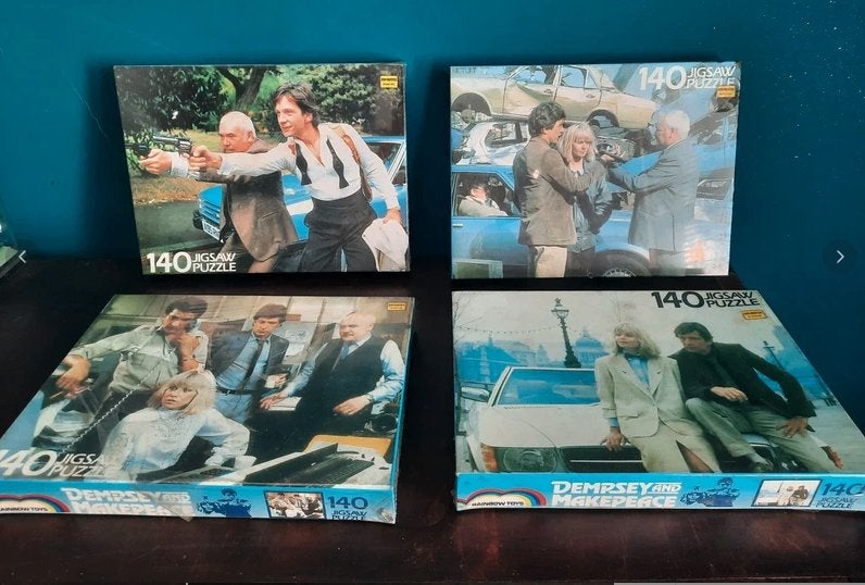 Dempsey & Makepeace - 4 puzzles vintage de 140 pièces, Collections, Enlèvement ou Envoi, Comme neuf, TV, Autres types