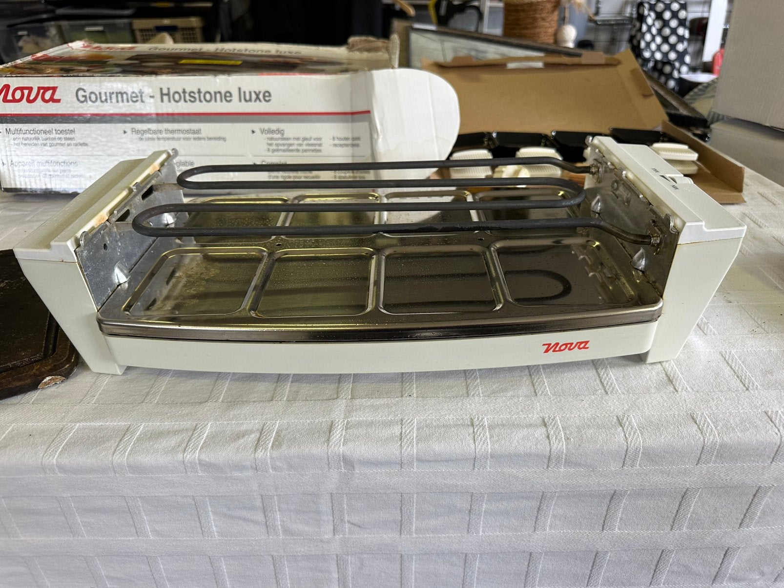 Nova Gourmet / Steengrill (8-persoons) – Compleet, Elektronische apparatuur, Ophalen of Verzenden, Gebruikt, 8 personen of meer