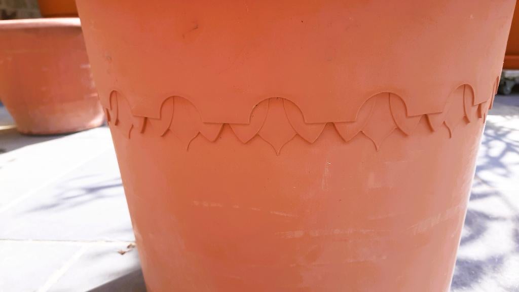 Te koop: Handige bruine plastic bloempot van Elho Algarve., 40 cm ou plus, Rond, Synthétique, Enlèvement