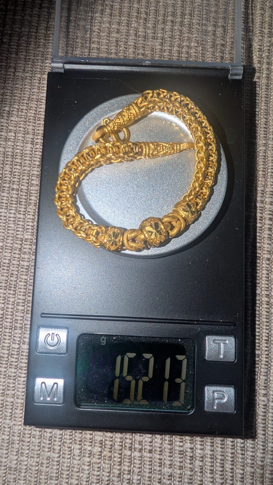 Gouden Armband 23K 96,5% puur goud. 15,21 gram, Antiek en Kunst, Antiek | Zilver en Goud, Ophalen, Goud