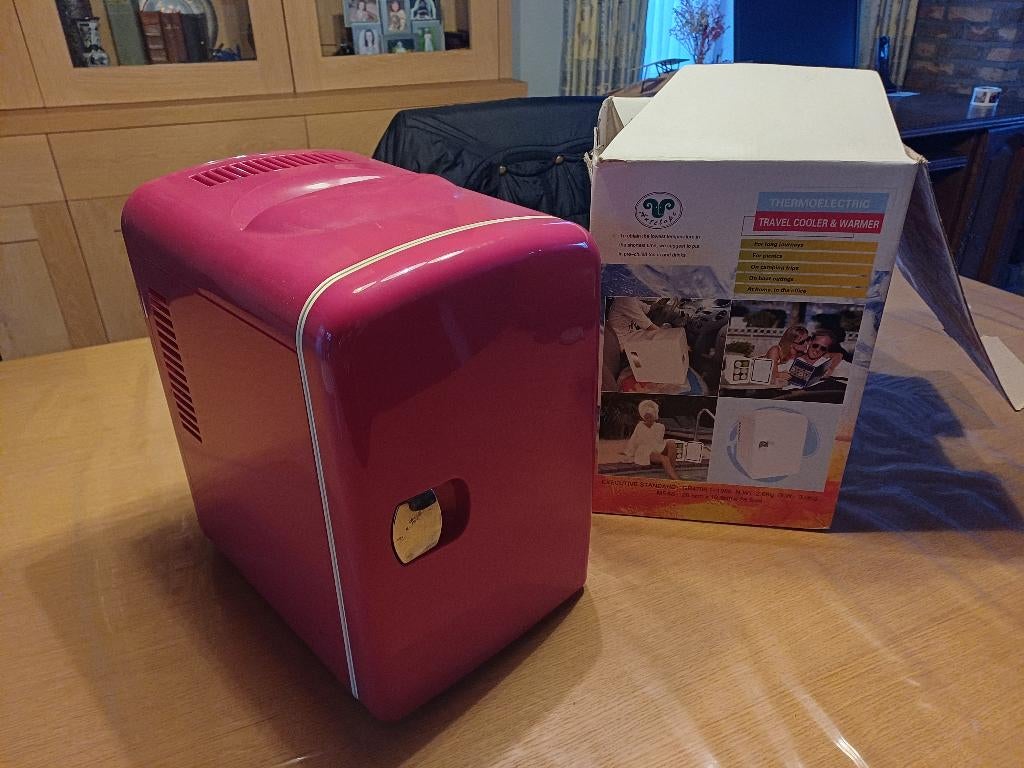 Retro mini draagbare koelkast, Elektronische apparatuur, Koelkasten en IJskasten, Ophalen, Gebruikt