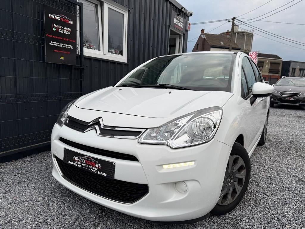 Citroen C3 1.2i/Airco/onderhoud + CT OK + 1 jaar garantie, Auto's, Voorwielaandrijving, Euro 5, Stof, Zwart