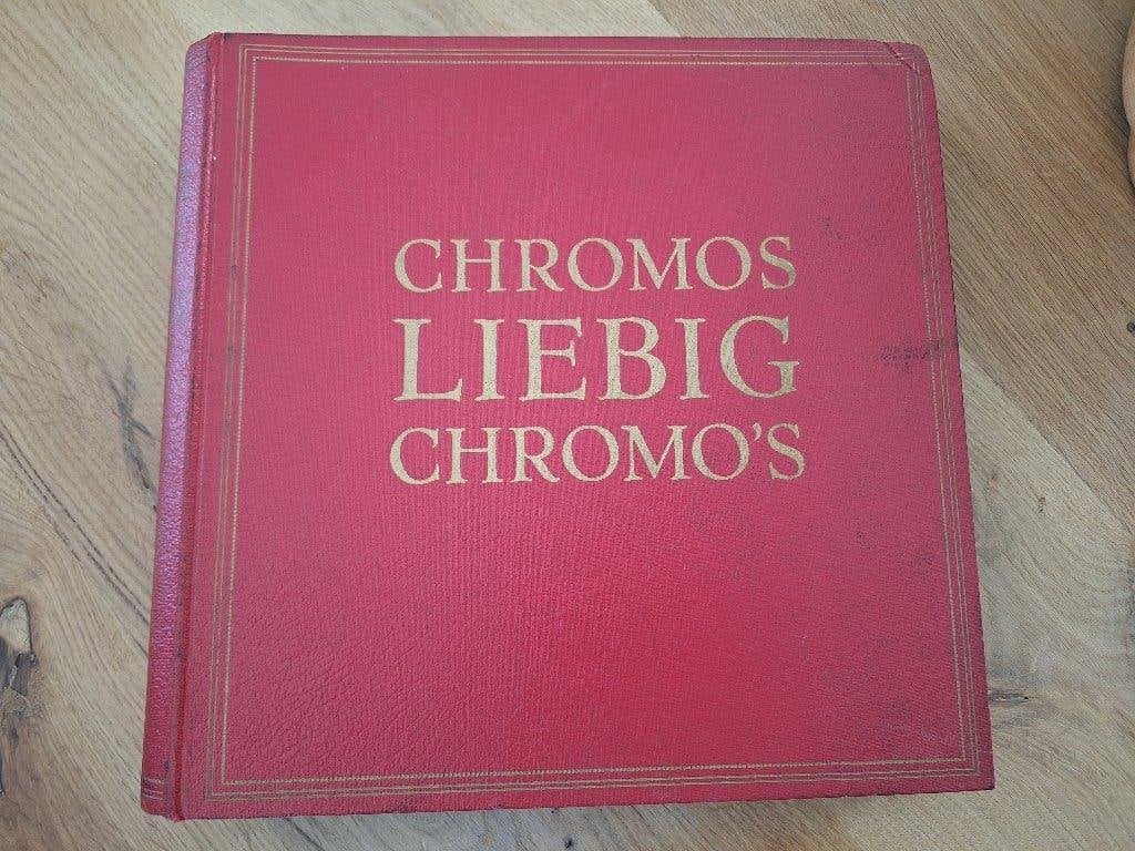 liebig chromos album + 300 liebig kaarten, Collections, Enlèvement ou Envoi, Comme neuf, Autres sujets/thèmes, Gravure