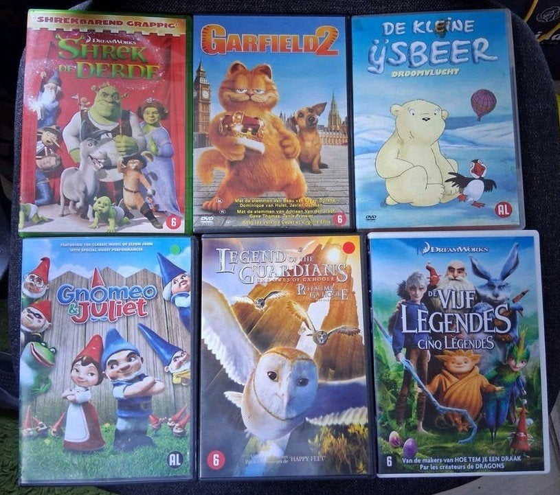 pakketje tekenfilms op dvd, 1€/stuk, Tekenfilm, Nederlands, Ophalen of Verzenden, Zo goed als nieuw