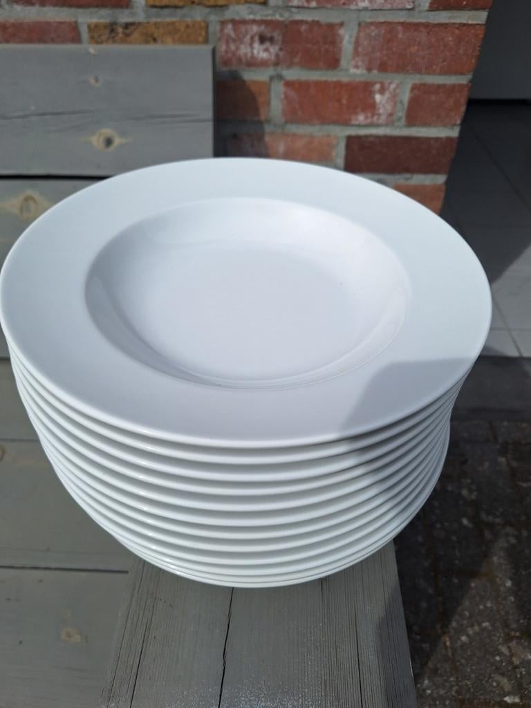 12 witte pasta borden , 29cm diameter, Ophalen, Bord(en)
