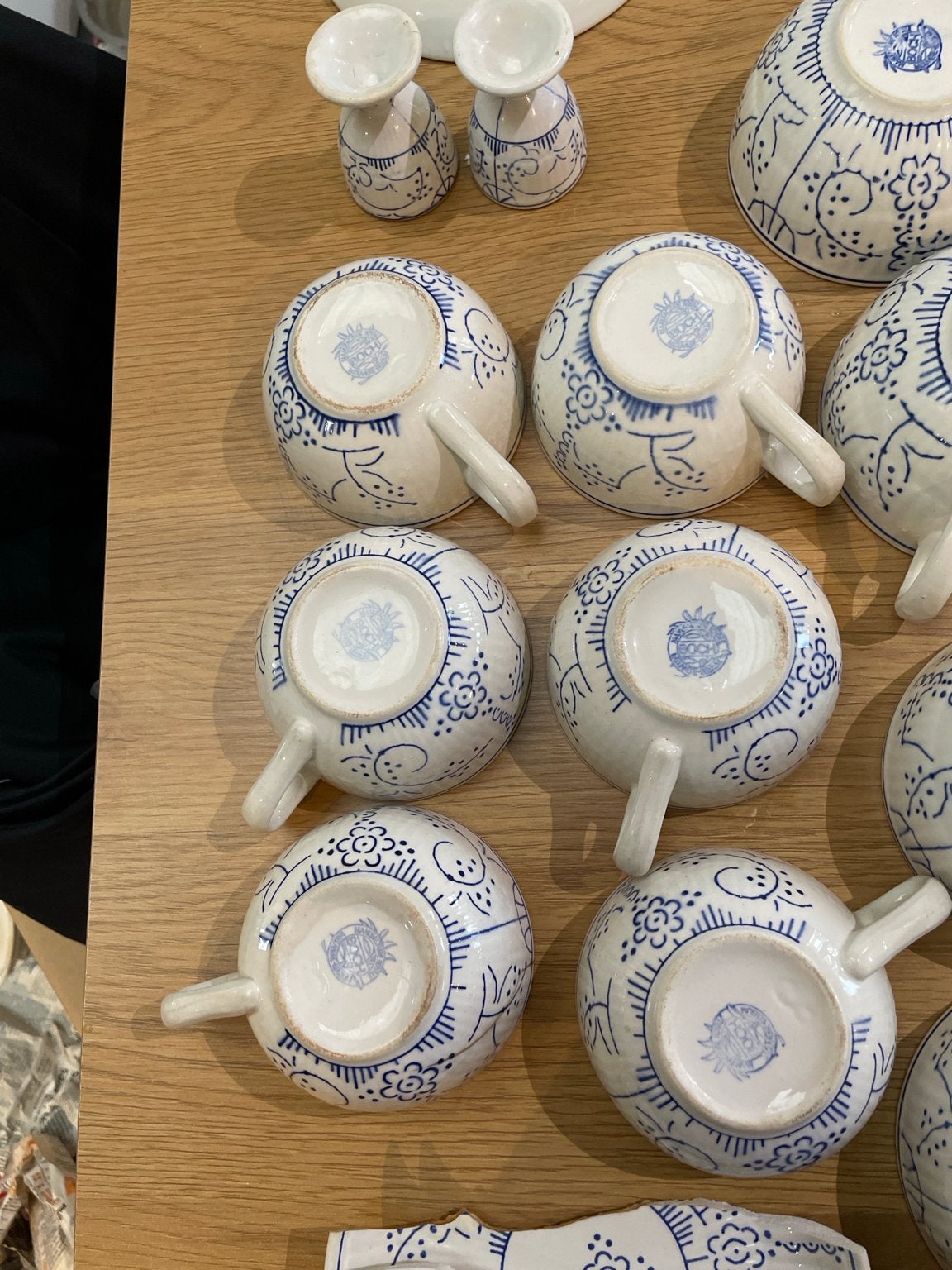 6 kleine Boch Copenhagen koffiekopjes – vintage Boch, Ophalen