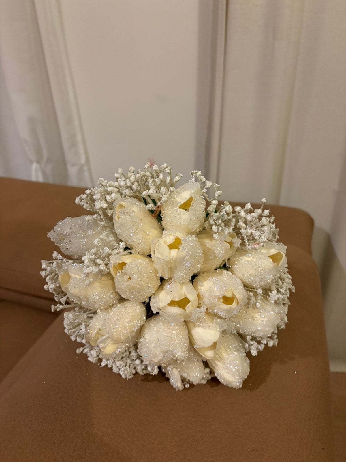 Prachtig kunstbloemen bruidsboeket, Maison & Meubles, Enlèvement, Comme neuf