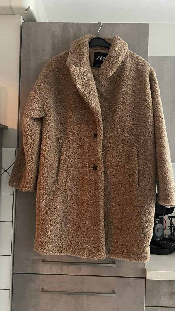 MANTEAU beige ZARA  oversize  XS, Enlèvement ou Envoi, Comme neuf, Taille 34 (XS) ou plus petite, Zara