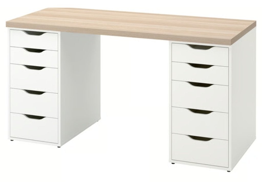 bureau, Huis en Inrichting, Bureaus, Gebruikt, Overige typen, IKEA, Scandinavisch, Hout, Meerkleurig, Met lades, Opbergruimte