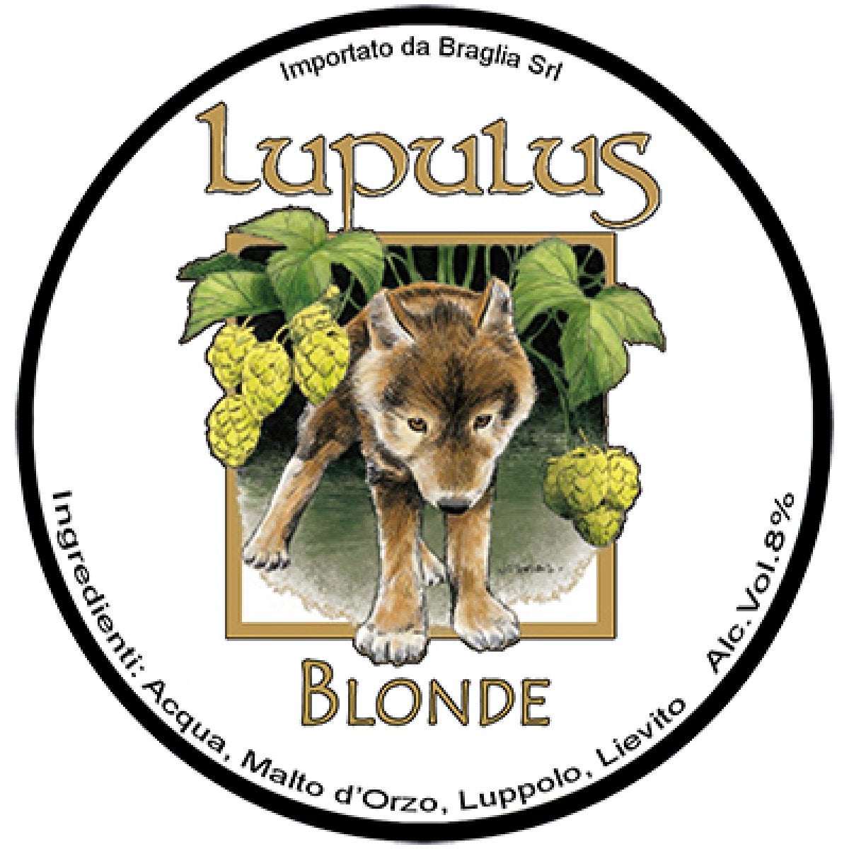 Metalen reclamebord Lupulus blond - retro vintage mancave, Ophalen of Verzenden, Nieuw, Reclamebord, Plaat of Schild, Overige merken