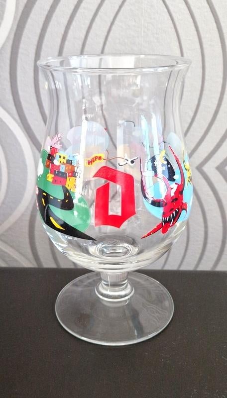 Duvel glas 'Puerto Rico' USA, Ophalen of Verzenden, Bierglas