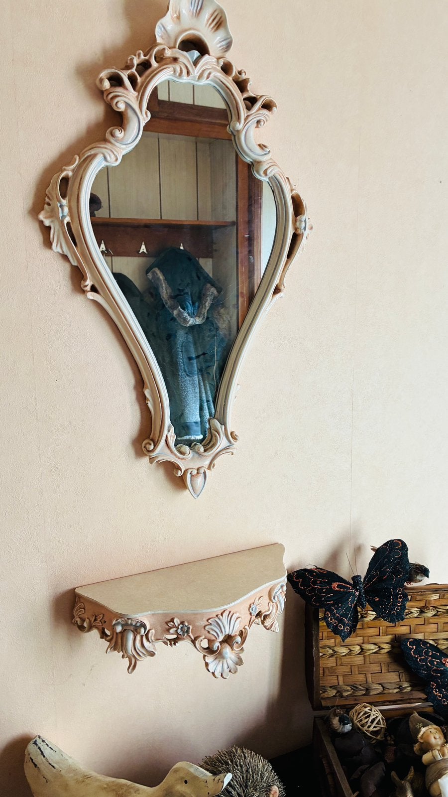 Miroir vintage avec console, Enlèvement
