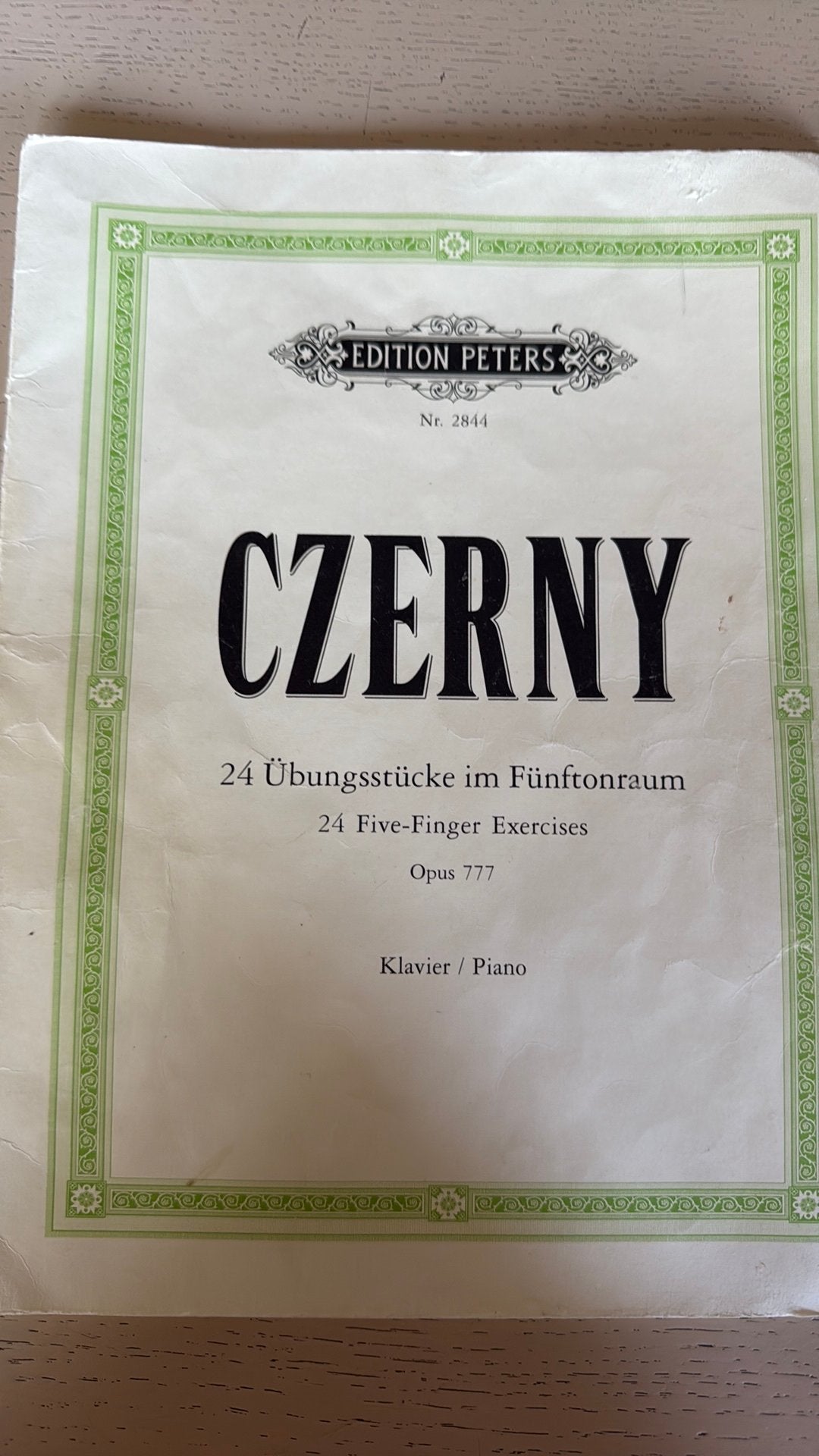 Czerny - 24 Five-Finger Exercises, Opus 777 (Piano), Ophalen of Verzenden, Gebruikt, Klassiek, Piano