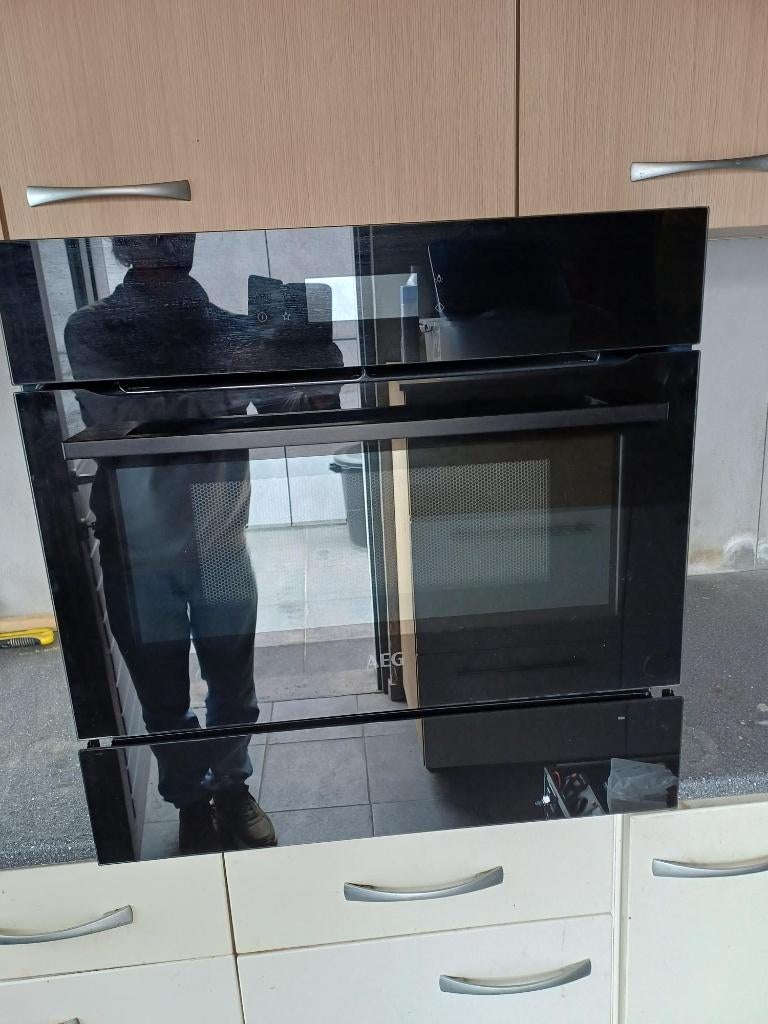 inbouw microgolf +warmhoudlade aeg, Electroménager, Micro-ondes, Comme neuf, Encastré, 45 à 60 cm, Gril, Enlèvement