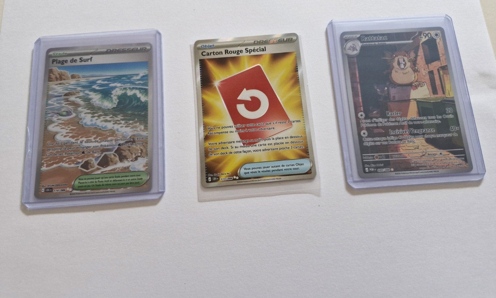 Lot 3 cartes Pokémon, Enlèvement ou Envoi