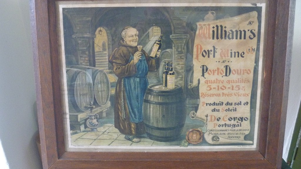 Affiche originale sur le vin de Porto de William. 1910-1920, Enlèvement, Autres sujets, Lithographie