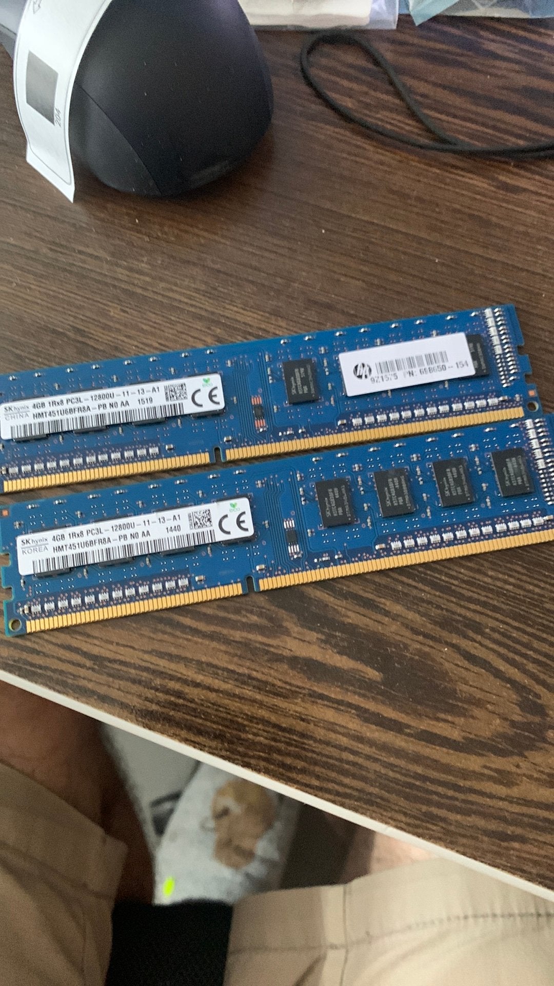 2 x 4gb ram voor de wat oudere desktop PC, Computers en Software, RAM geheugen, Ophalen, Zo goed als nieuw, Desktop