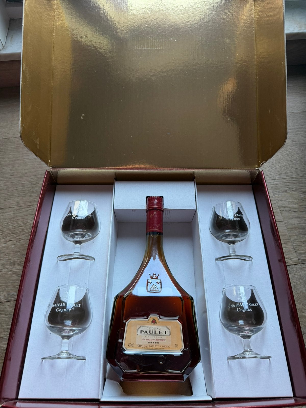 Verres à cognac NEUFS + bouteille + boîte, Enlèvement, Comme neuf