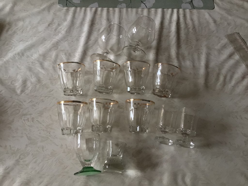 Verres à liqueur rétro et autres verres, Enlèvement ou Envoi, Utilisé