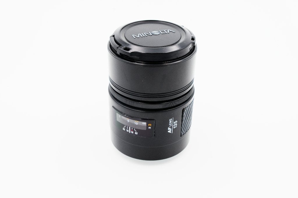 Minolta AF 135mm f/2.8 — Teleprime in zeer goede staat, Gebruikt, Ophalen of Verzenden, Handmatige focus, Sony A-mount