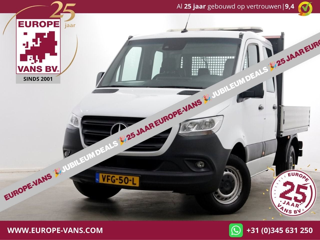 Mercedes-Benz Sprinter 314 CDI 143pk RWD 7G Automaat L2H1 D., Auto's, Automaat, 204 g/km, Wit, Mercedes-Benz