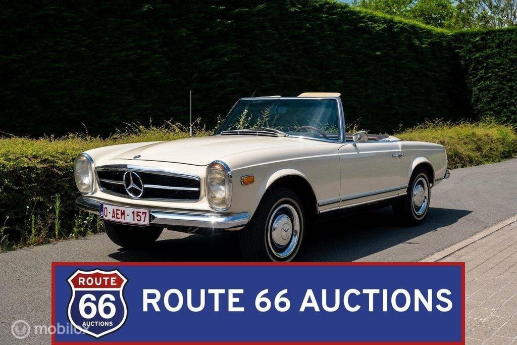 Mercedes-Benz 230 SL Pagode | 1966 | Route 66 Auctions, Autos, Achat, Entreprise, Boîte manuelle, Autre carrosserie