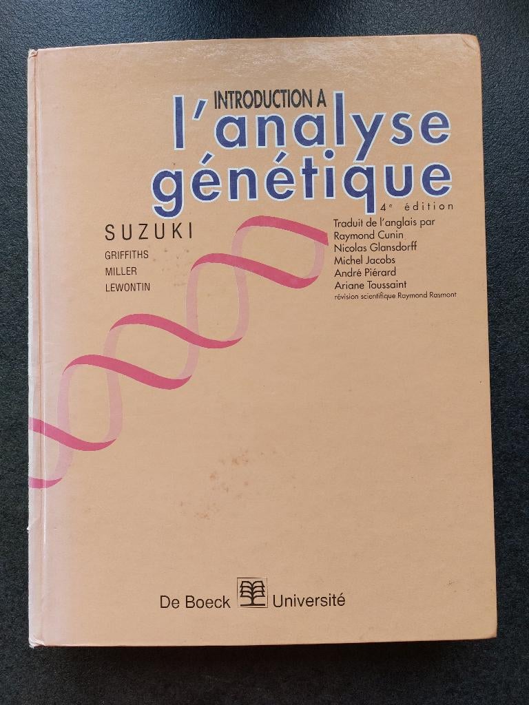 Introduction à l’analyse génétique (4e Edition) - De Boeck, Livres, Utilisé, De boeck, Enlèvement, Autres sciences