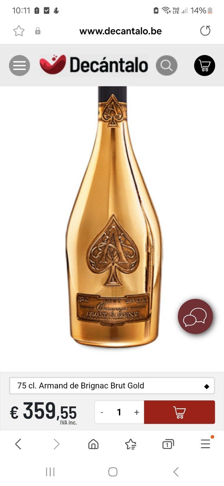 Champagne  Armand de brignac, Verzamelen, Ophalen, Champagne