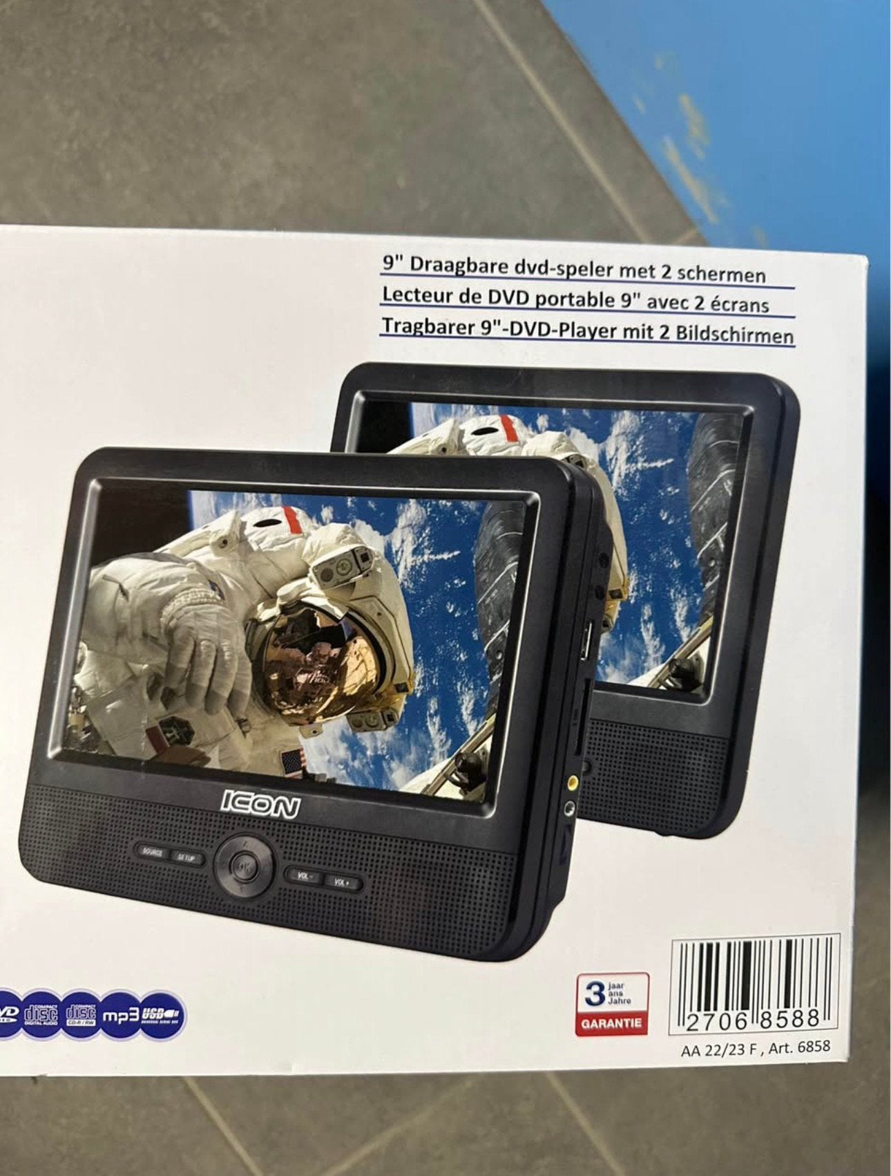 Lecteur DVD portable, Enlèvement, Comme neuf, Lecteur DVD, Portable