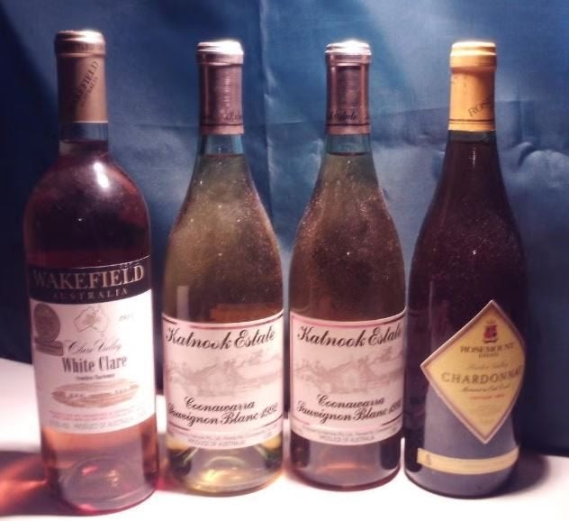 4 vins blancs australiens Prima 1989/1992, Collections, Vins, Comme neuf, Vin blanc, Autres régions, Pleine, Enlèvement ou Envoi