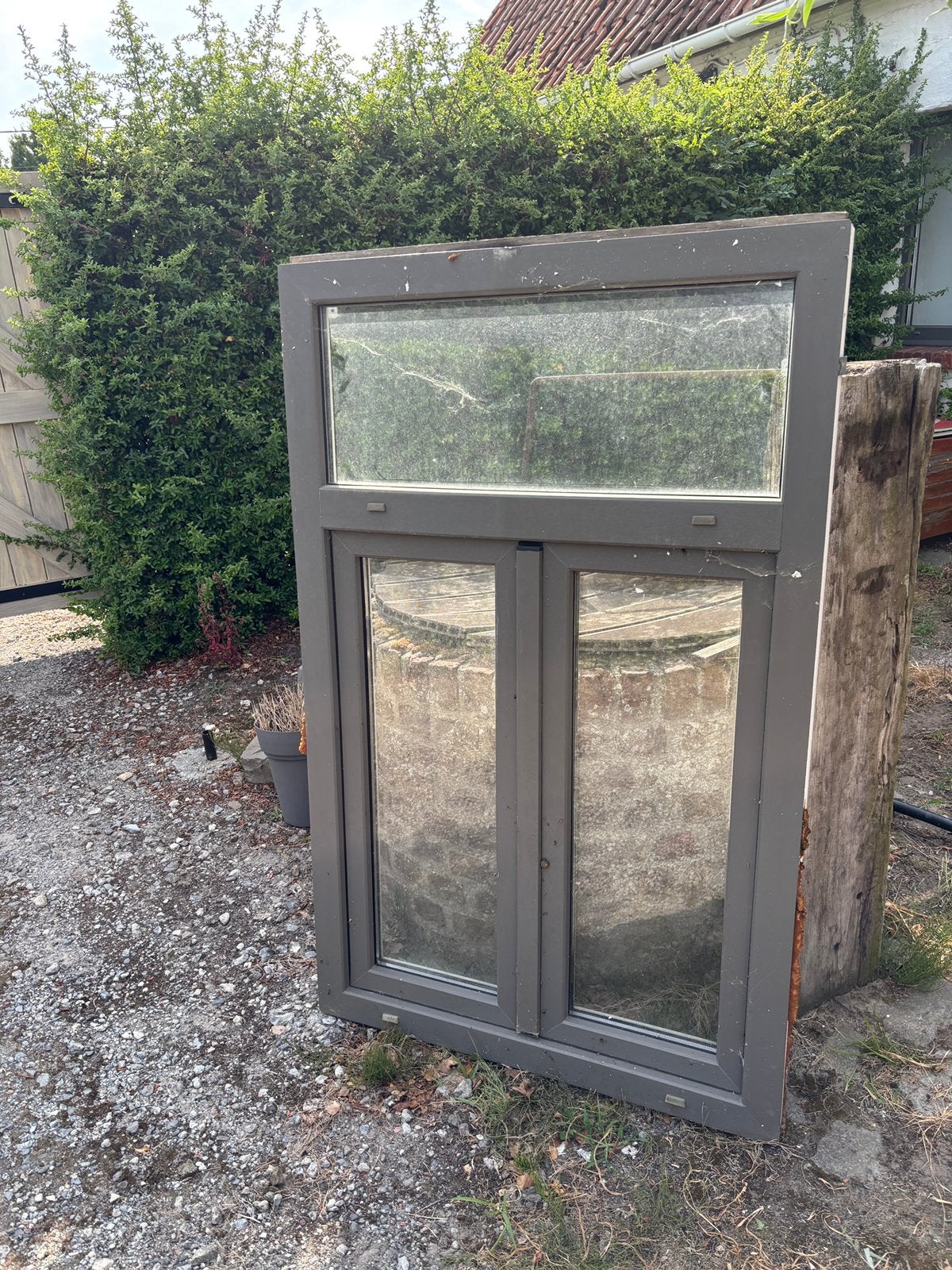 Pvc raam met dubbel glas 1,5m h 0,94m b, Doe-het-zelf en Bouw, Ophalen, Gebruikt
