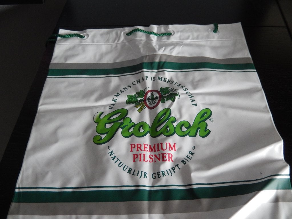 Grolsch Tasje (zgan), Verzamelen, Biermerken, Ophalen of Verzenden, Zo goed als nieuw, Grolsch