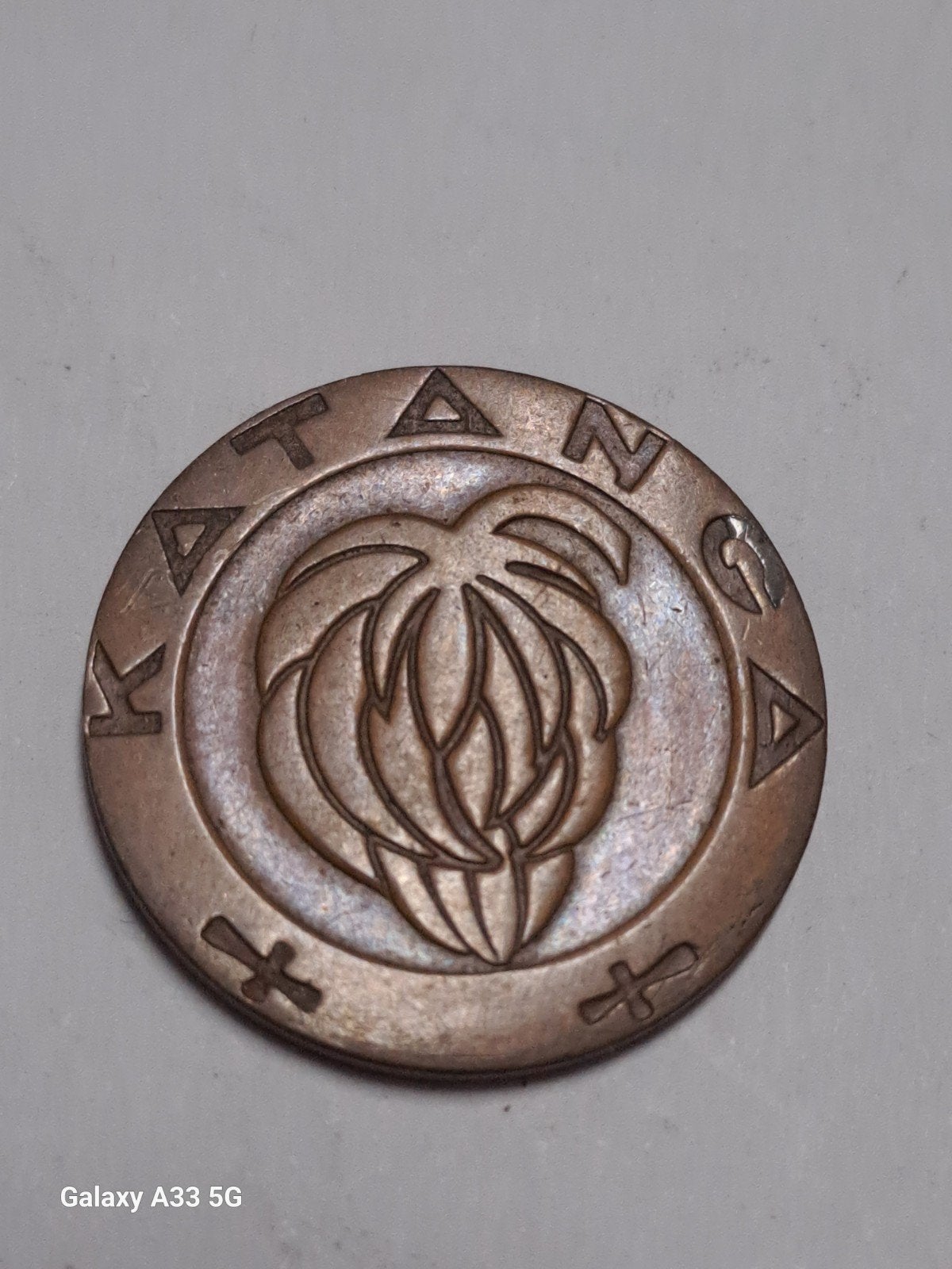Katanga- 1 franc 1961, Postzegels en Munten, Ophalen of Verzenden