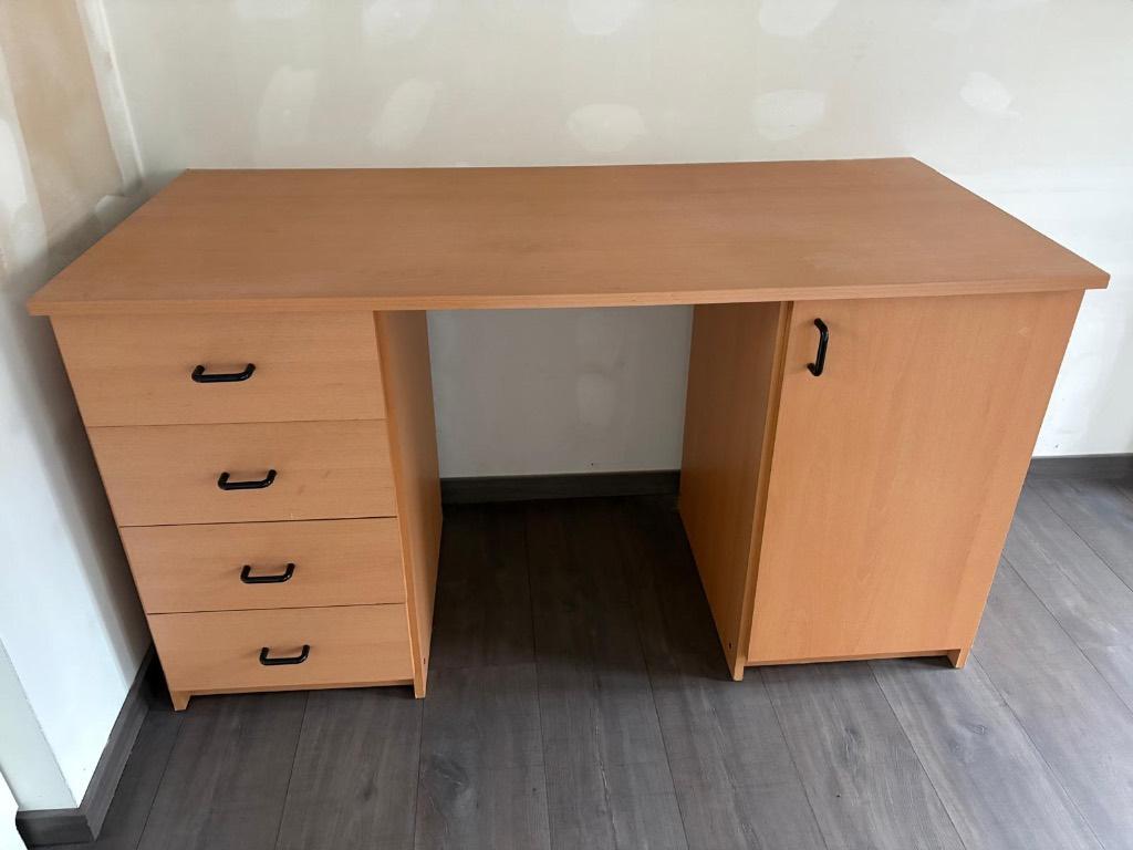 Bureau, Ophalen, Met lades, Gebruikt, Hout