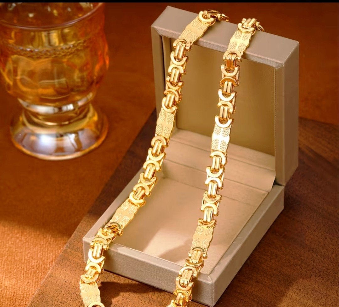 Collier King pour homme et femme, Bijoux, Sacs & Beauté, Enlèvement ou Envoi, Neuf, Or, Autres matériaux