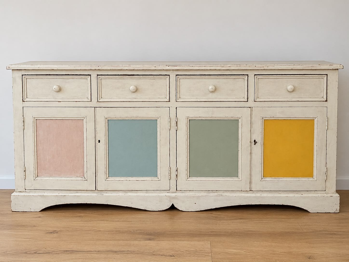 Mooie landelijke vintage commode., Huis en Inrichting, Ophalen, Gebruikt, Met lade(s), 200 cm of meer