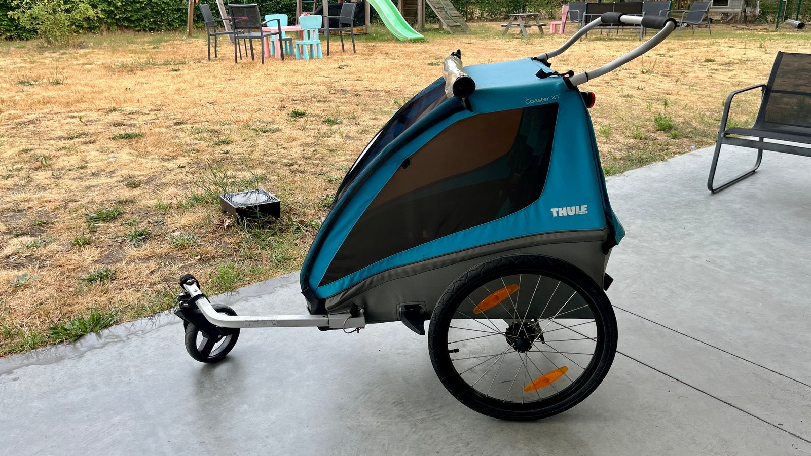Fietskar Thule Coaster XT, Ophalen, Zo goed als nieuw, Kinderkar, Opvouwbaar