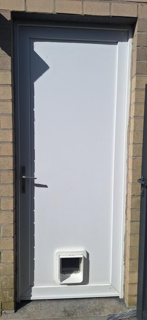 Porte extérieure sécurisée en PVC, Porte extérieure, Synthétique, Enlèvement, 215 cm ou plus