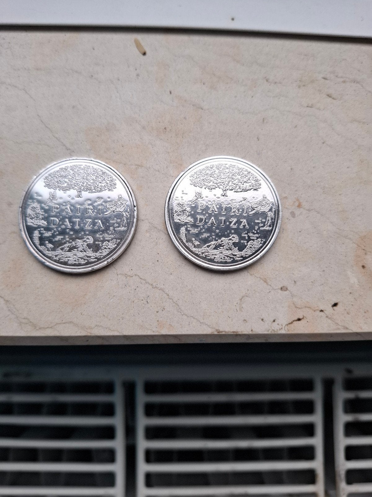 2 dubbele piari daiza munten, Timbres & Monnaies, Métaux nobles & Lingots, Enlèvement