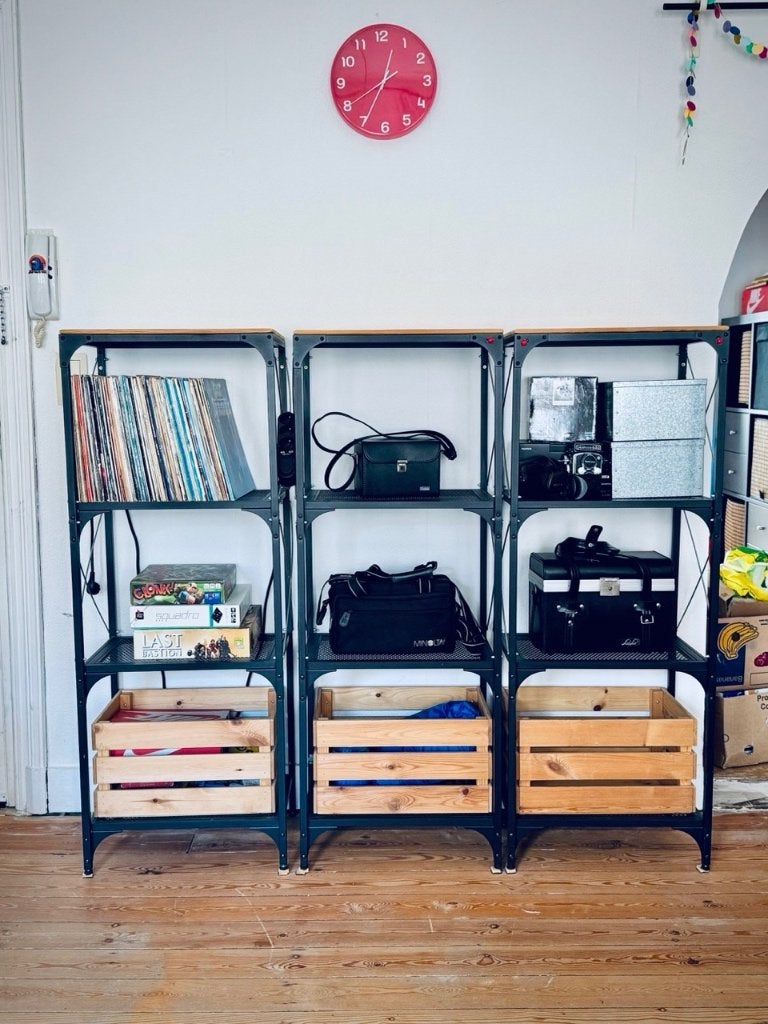 Étagères IKEA Fjällbo noires, style industriel — lot de 3, Enlèvement, Neuf