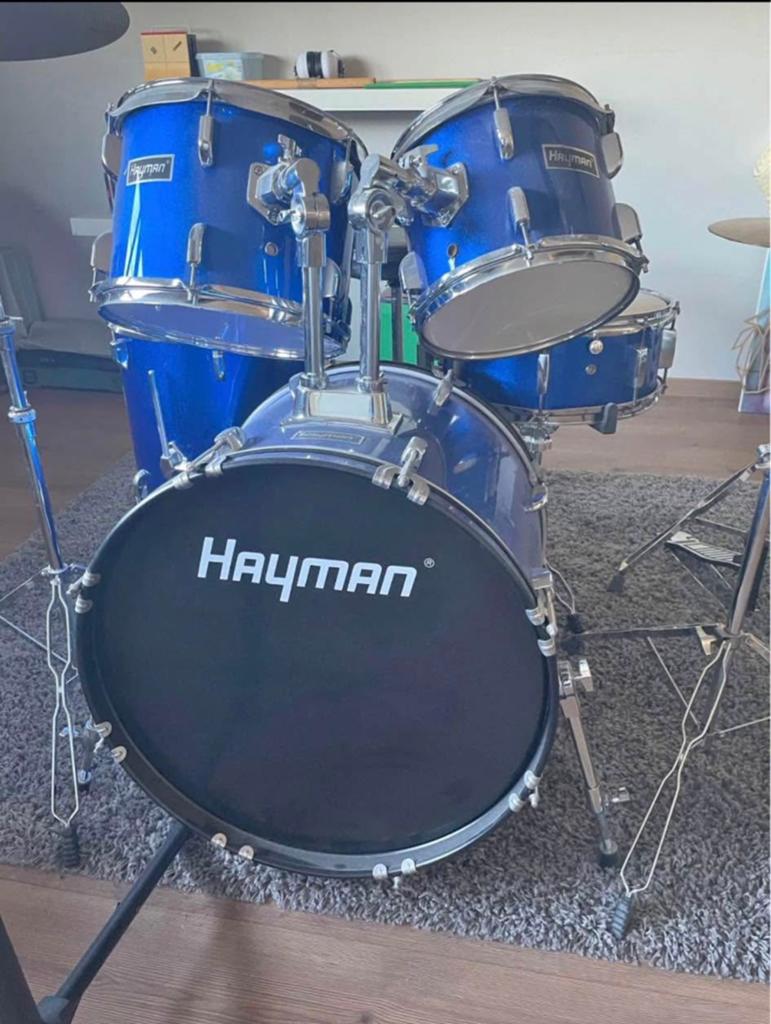 Drumstel hayman zonder cymbalen, Muziek en Instrumenten, Drumstellen en Slagwerk, Ophalen, Zo goed als nieuw