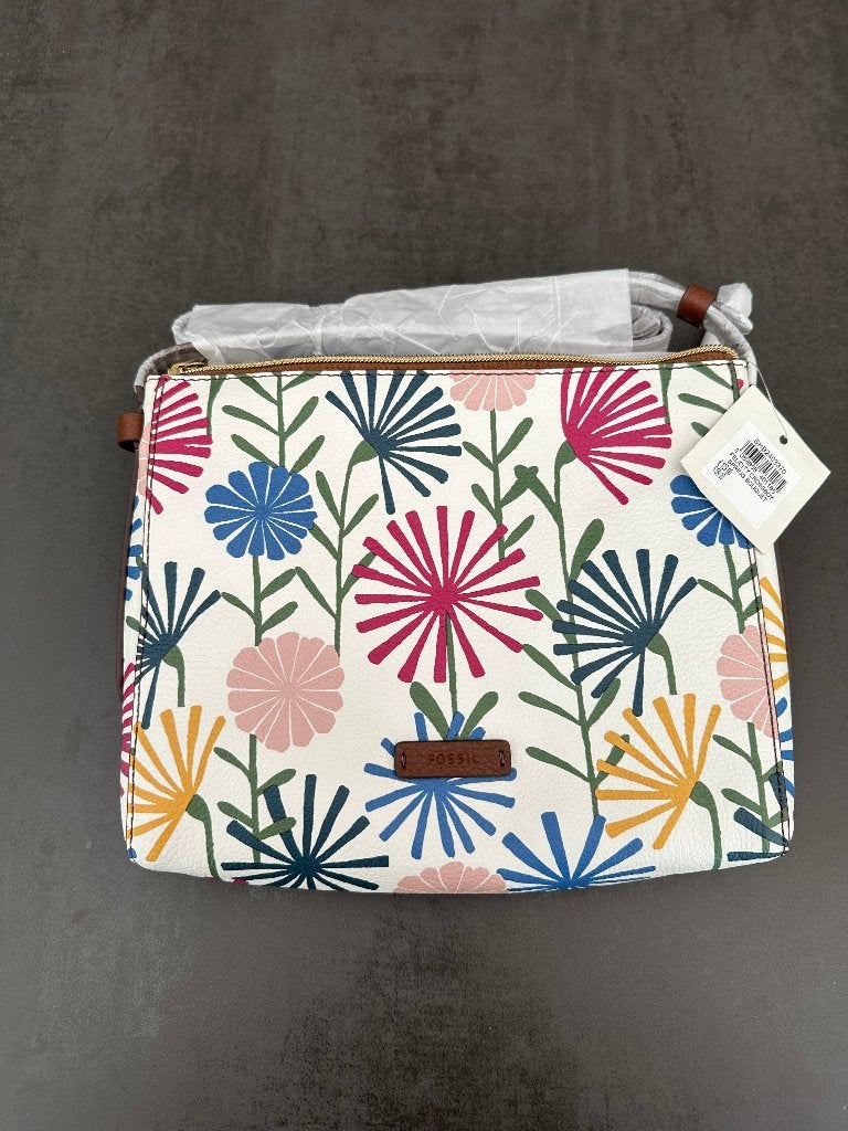 Sac à main en cuir Fossil - Neuf avec étiquette, Enlèvement ou Envoi, Neuf, Blanc, Sac à main
