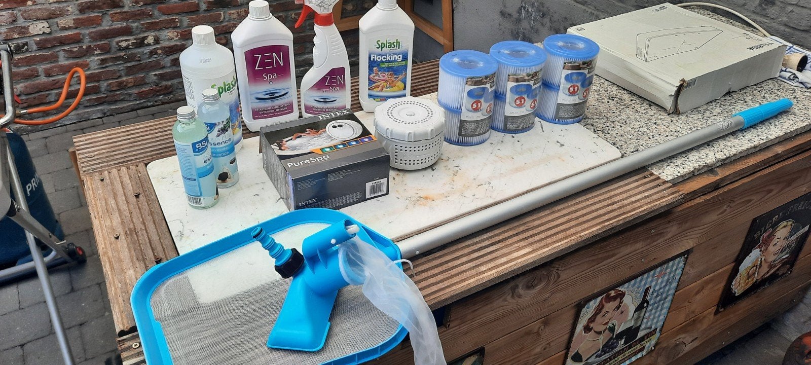 Assesoires voor intex jacuzzi, Ophalen