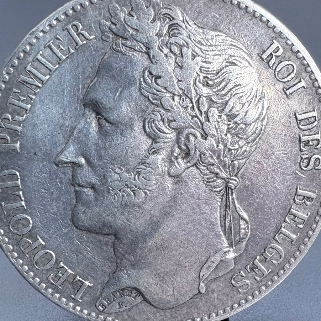 5 Francs en argent 1849 - Léopold I - Type lauré, Timbres & Monnaies, Enlèvement ou Envoi, Monnaie en vrac, Argent, Argent