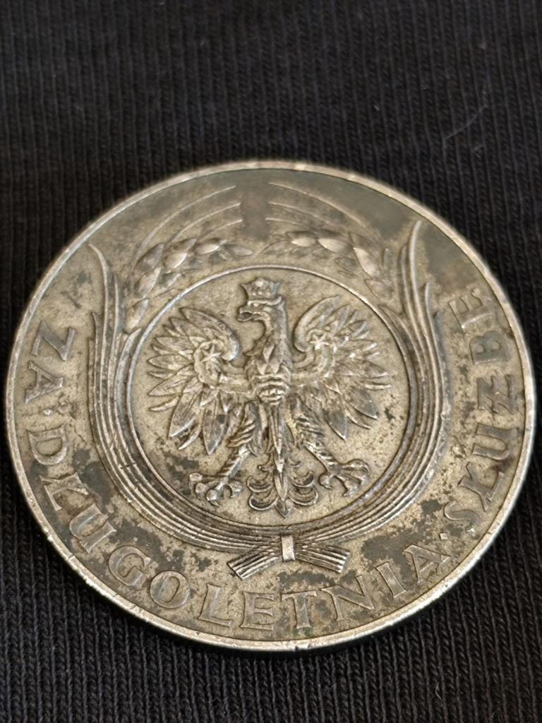 Médaille polonaise "20 ans de service" (XX) - Bronze argenté, Enlèvement ou Envoi, Argent