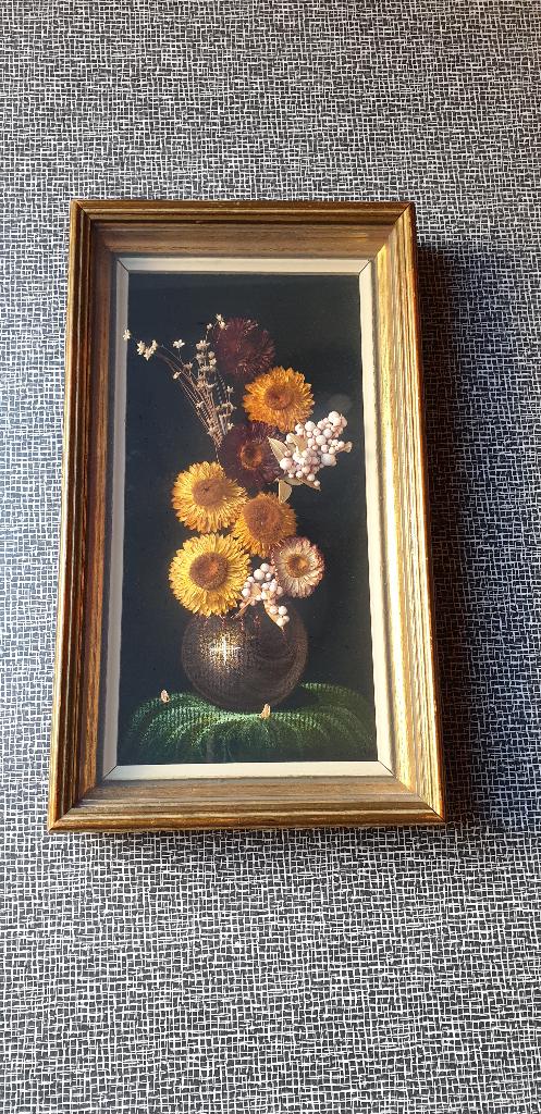Kader met droogbloemen, Ophalen of Verzenden, Gebruikt