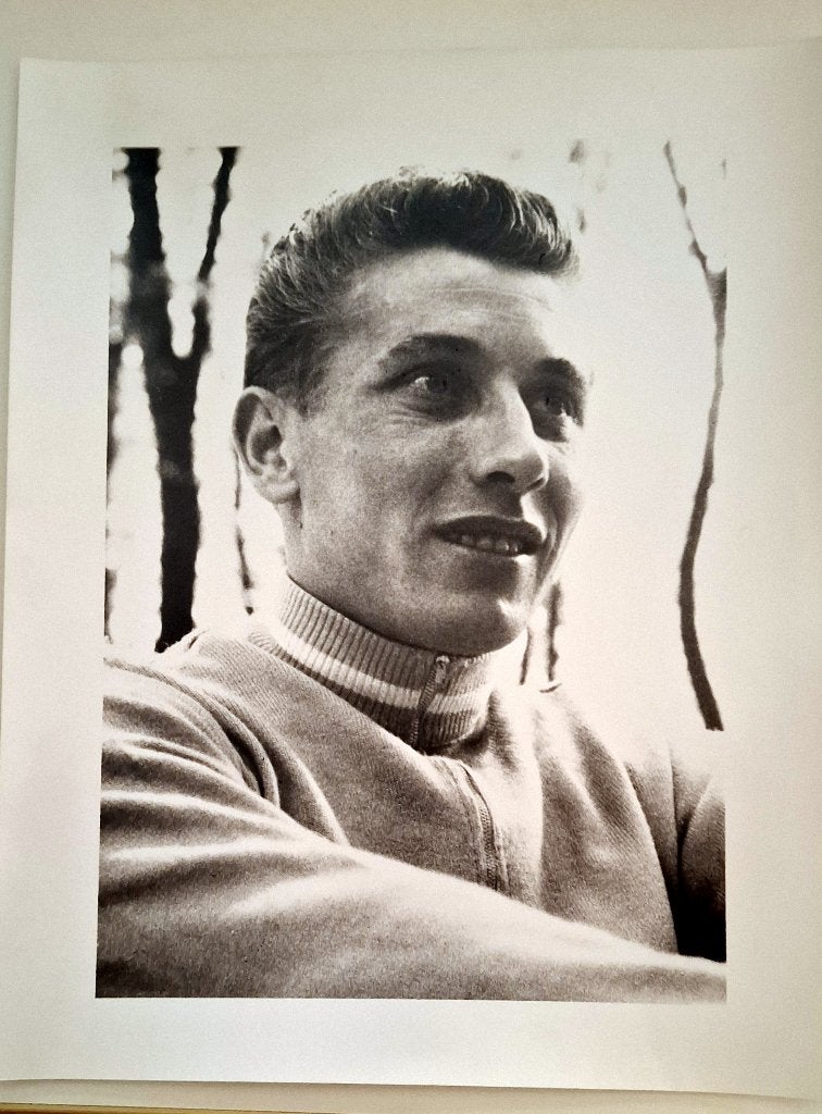 Echte zwart wit foto van Jacques Anquetil, Verzenden, 1960 tot 1980, Overige onderwerpen, Foto