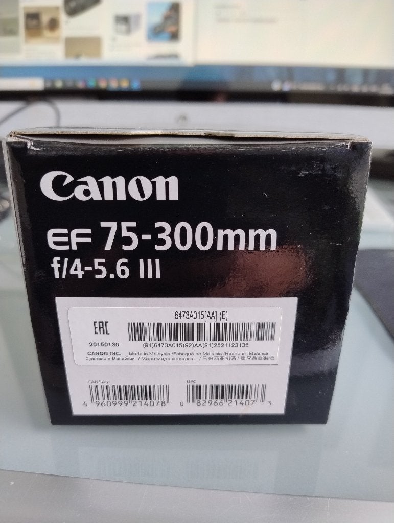 Canon EF 75-300mm f/4.0-5.6 III Lens, Neuf, Canon, Téléobjectif, Zoom