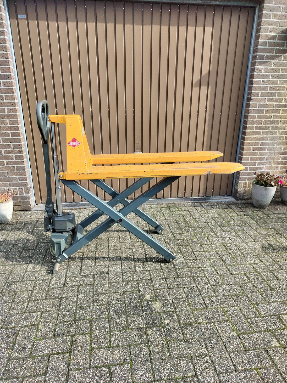 Hoogheffer - schaartranspallet, Doe-het-zelf en Bouw, Ophalen, Gebruikt